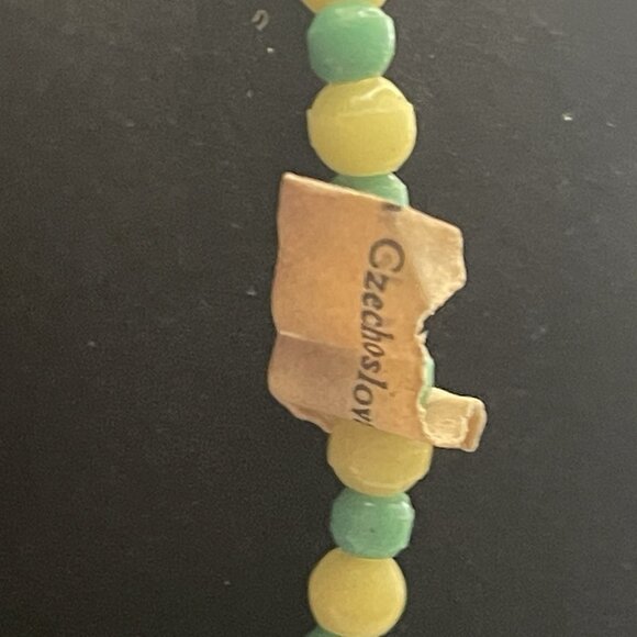 VINTAGE Glass Czechoslovakia Necklace Mardi Gras Beads New Orleans Carnival NOLA - Picture 4 of 12